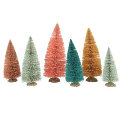 Department 56 Christmas Village Vista Pines Set of 6 Trees 6015659 New