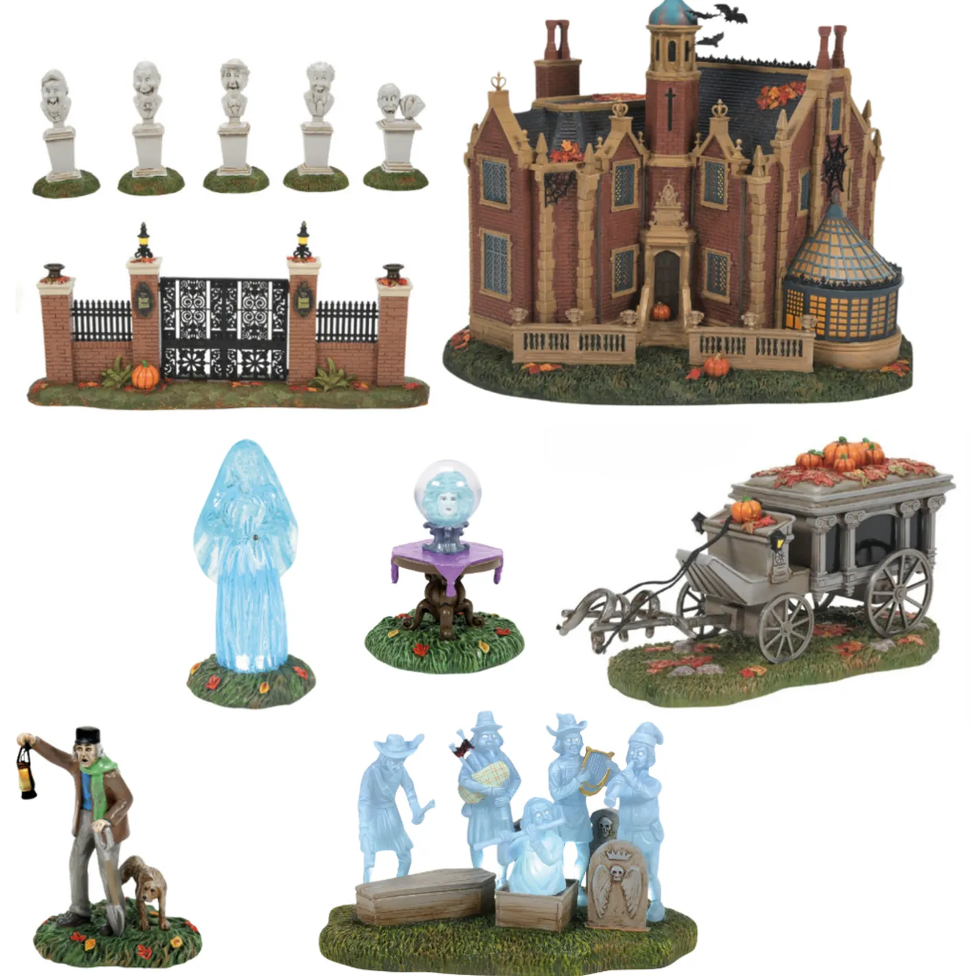 Department 56 Disney Village Disney World Haunted Mansion 2025 8 Pc Set Discount