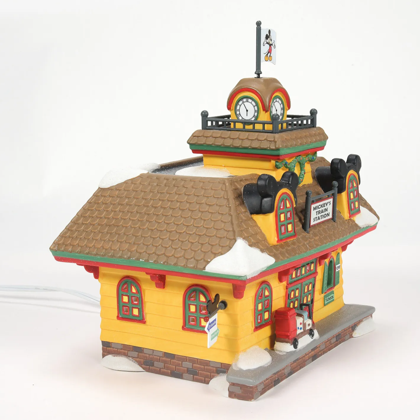 Department 56 Disney Village Mickey's Train Station Building 4032203 New