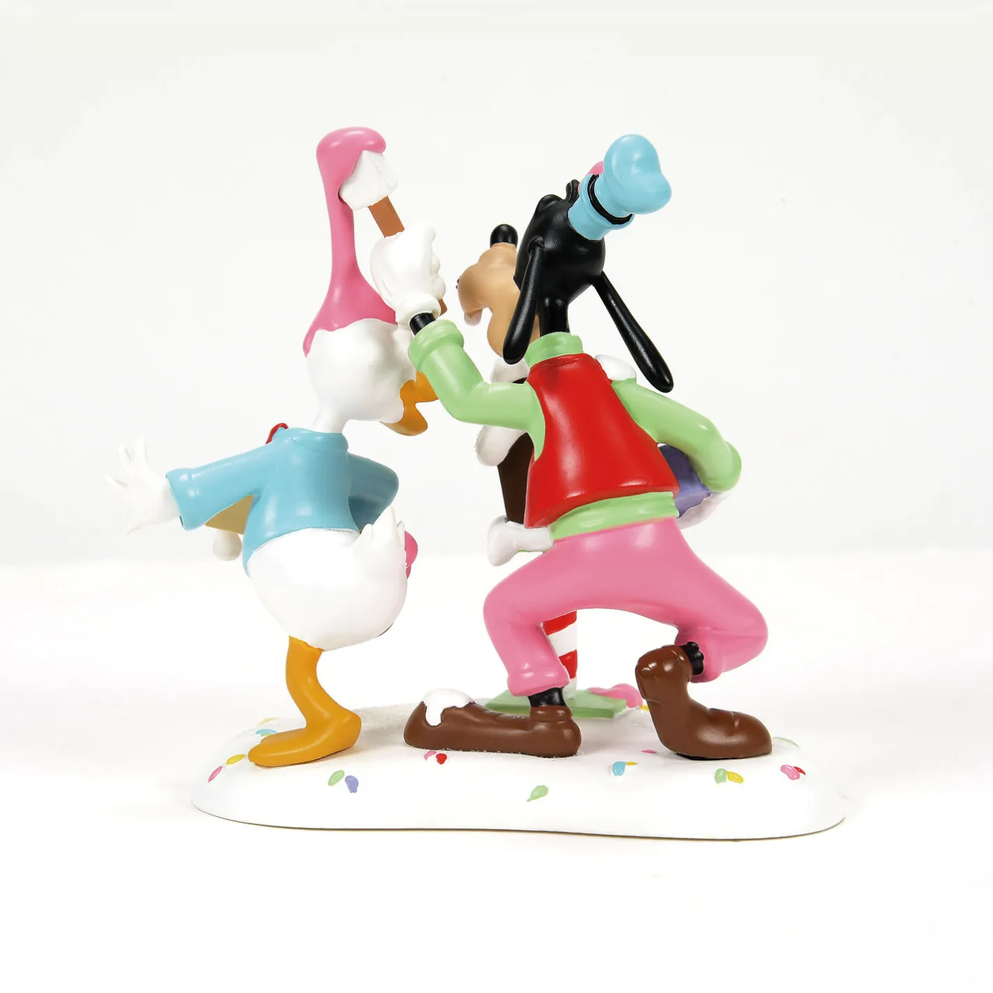 Department 56 Disney Village Goofy & Donald Make A Mess Figure 6013665 Clearance