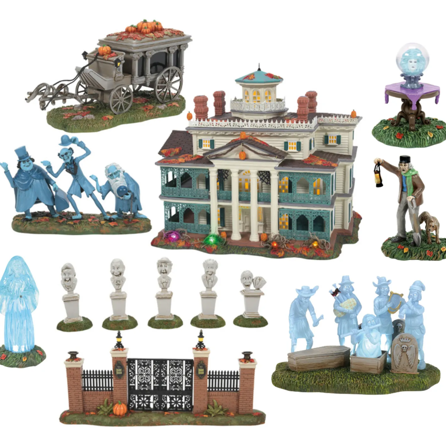 Department 56 Disneyland Haunted Mansion Village 2025 Full 9 pc Set Clearance