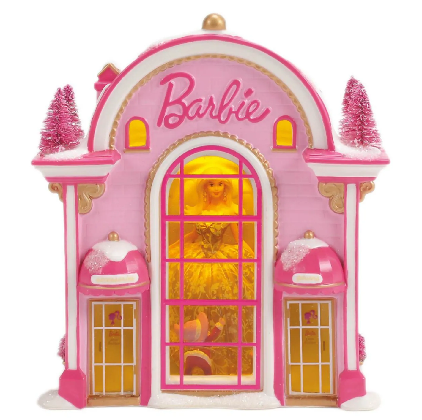 Department 56 North Pole Village Barbie Gown Boutique Building 6014682 Outlet