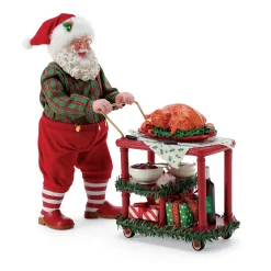 Department 56 Possible Dreams Santa Turkey Dinner Figure 6016445 New