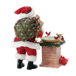 Department 56 Possible Dreams Santa Bird Bath Figure 6016498 Clearance