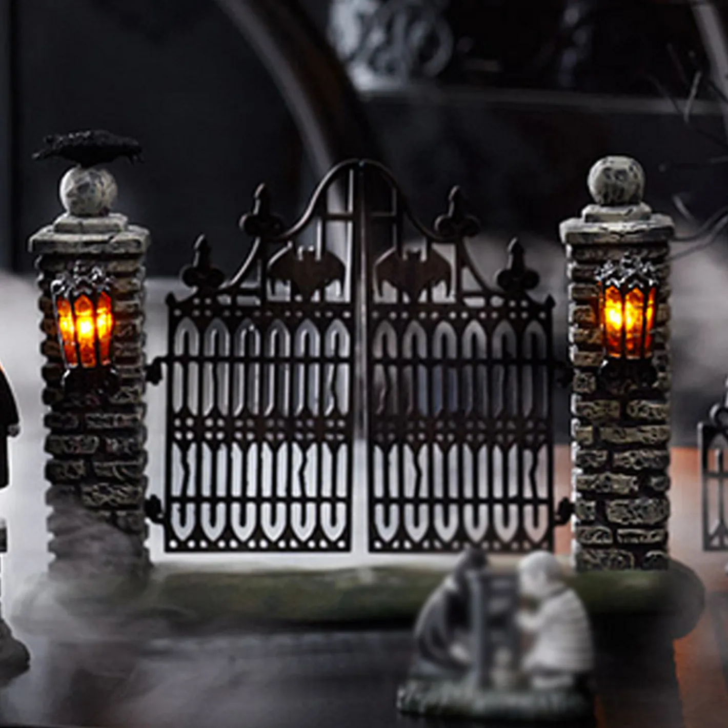 Department 56 Snow Village Halloween Spooky Wrought Iron Gate 4047599 Discount
