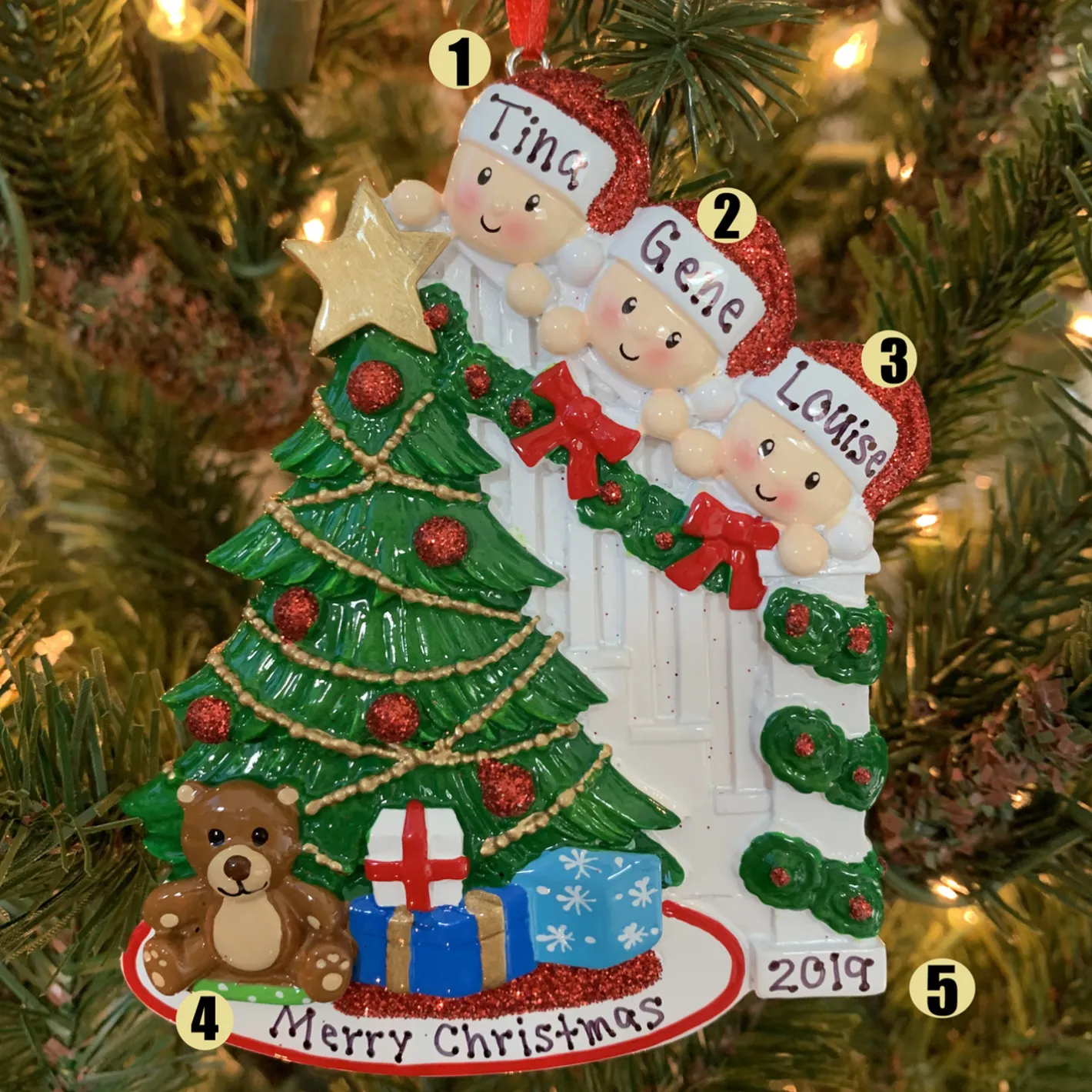 Polar X Family of 3 Around the Christmas Tree Personalized Ornament OR1789-3 Online
