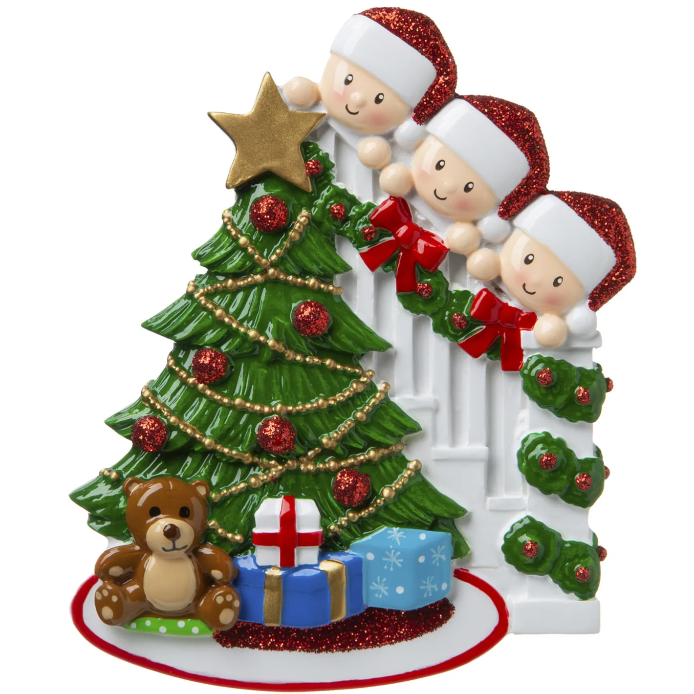 Polar X Family of 3 Around the Christmas Tree Personalized Ornament OR1789-3 Online