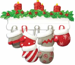 Polar X Family Personalized Christmas Ornament with 6 Mittens Best