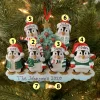 Polar X Family Personalized Christmas Ornament with 6 Penguins Sale