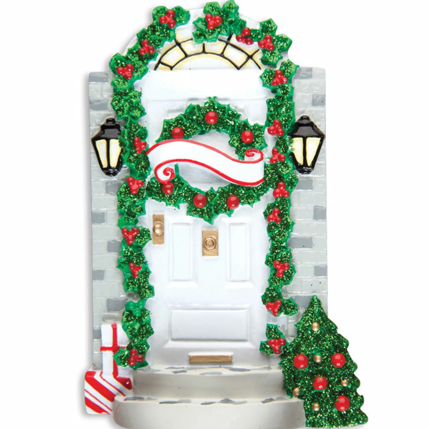 Polar X Front Door with Steps Personalized Christmas Ornament Best