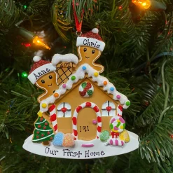 Polar X Gingerbread House Couple Personalized Christmas Ornament OR1872-2 Online