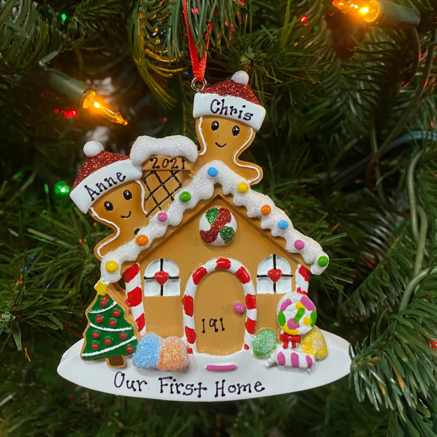 Polar X Gingerbread House Couple Personalized Christmas Ornament OR1872-2 Online