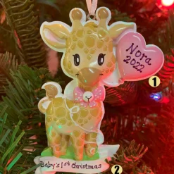 Polar X Giraffe Pink Balloon Personalized Christmas Ornament OR2236-F Online