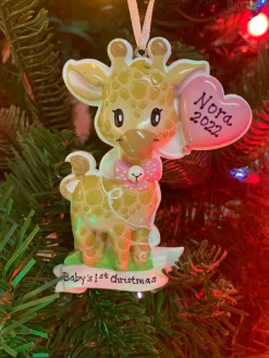 Polar X Giraffe Pink Balloon Personalized Christmas Ornament OR2236-F Online