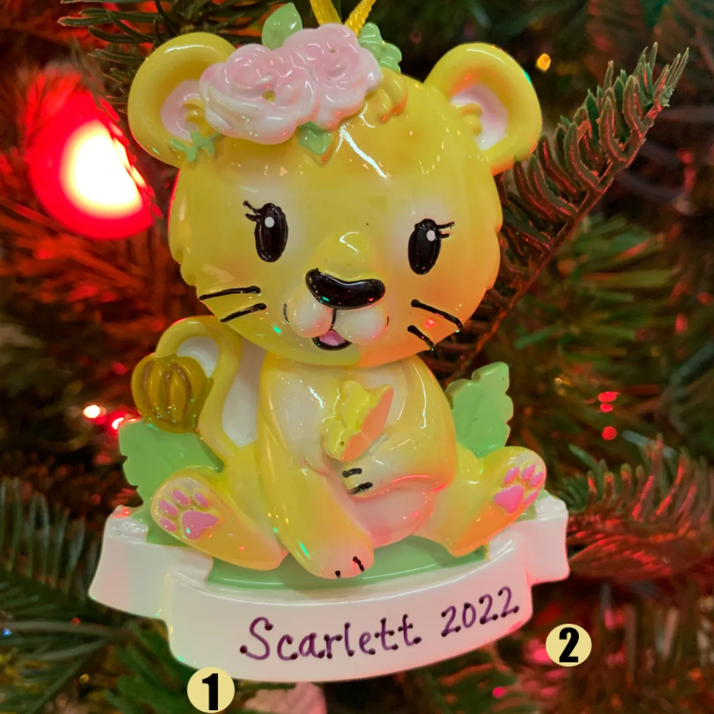 Polar X Girl Lion Cub Personalized Christmas Ornament OR2362-F Sale