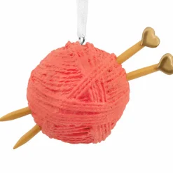 Hallmark 3.5" Knitting Needles Christmas Ornament 1HGO2861 New