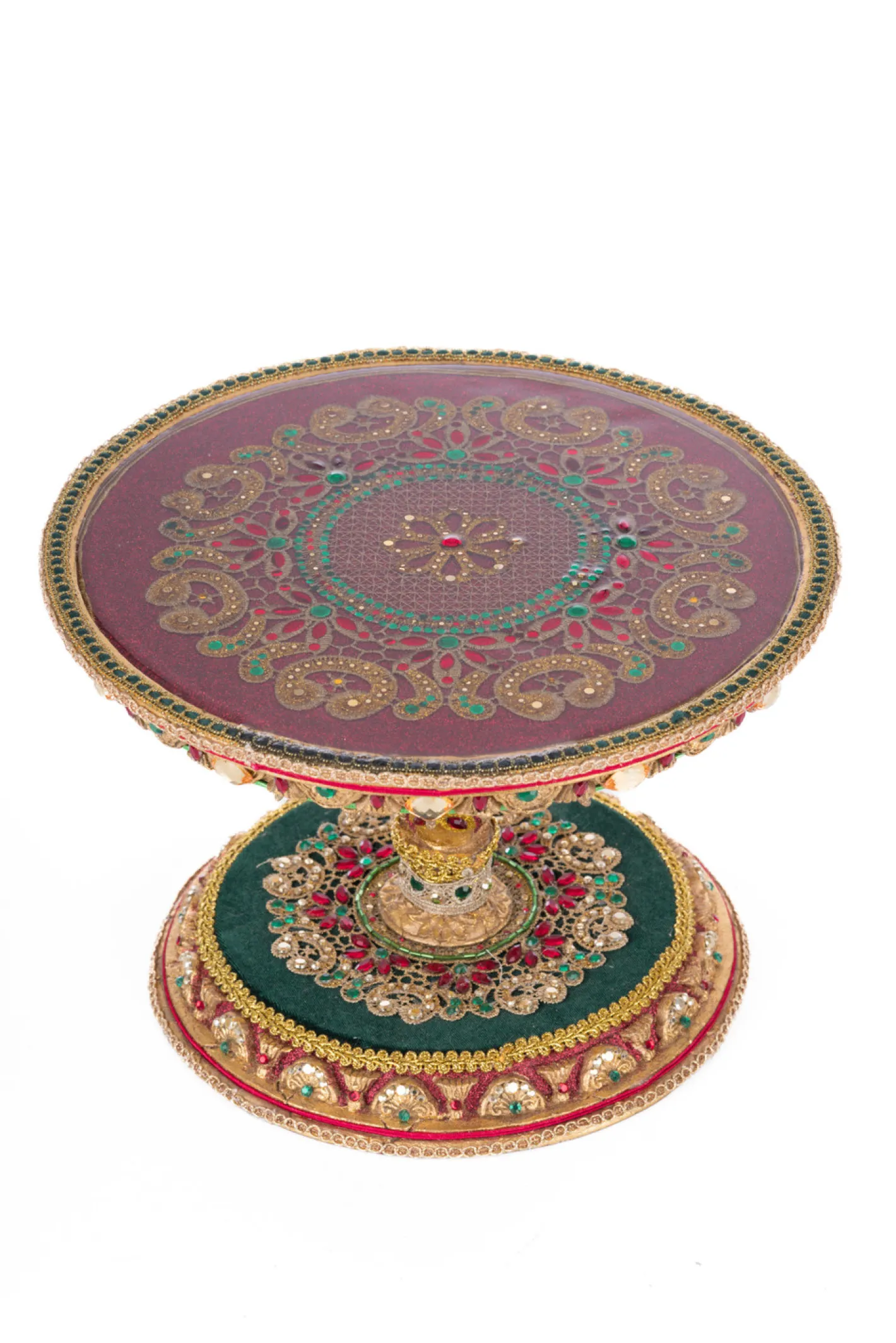 Katherines Collection Katherine's Collection 11" Christmas Castle Cake Plate 28-428247 Outlet