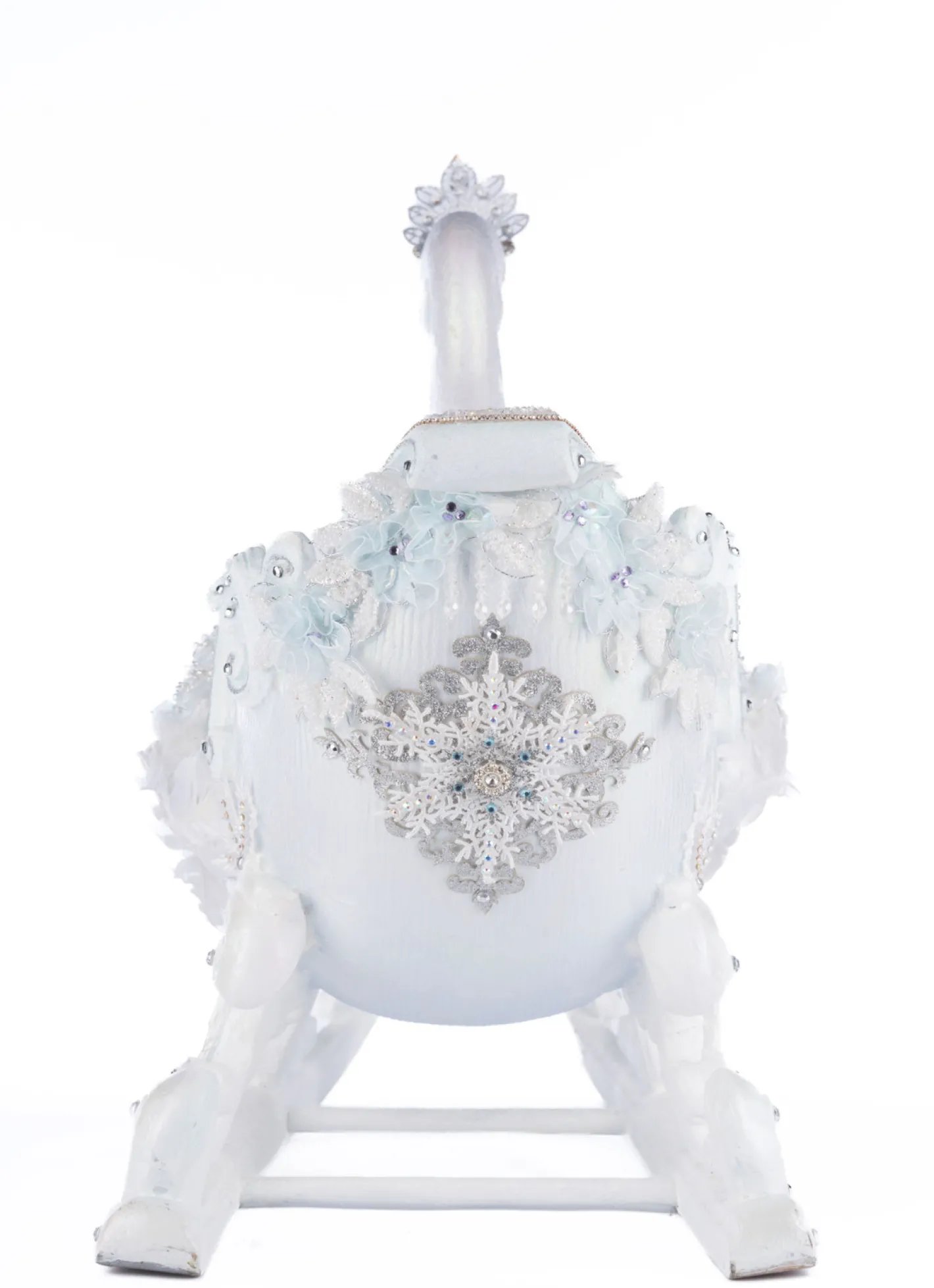 Katherines Collection Katherine's Collection 21" Dazzling Swan Sleigh Christmas Decoration 28-428310 Outlet