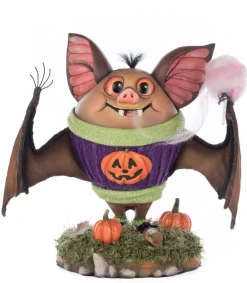 Katherines Collection Katherine's Collection 9.75" Fangs the Bat in Sweater Tabletop Halloween Decoration 28-528655 Discount
