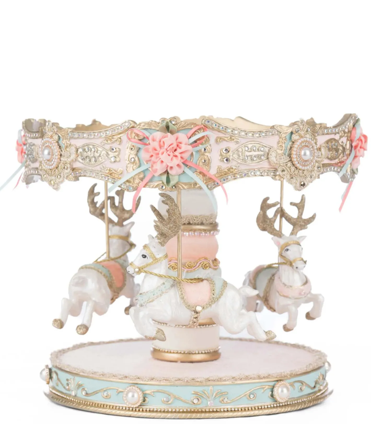Katherines Collection Katherine's Collection 11.5" Joyeux Noel Carousel Cake Plate Christmas Decoration 28-528851