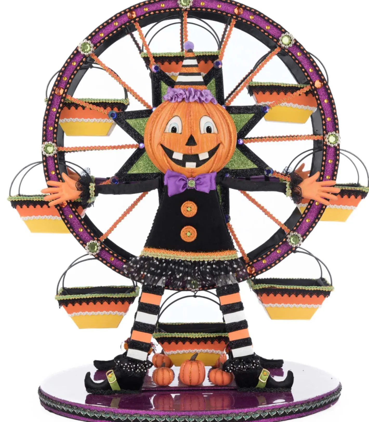 Katherines Collection Katherine's Collection 21" Pumpkin Ferris Wheel Cupcake Holder Halloween Decoration 28-528636