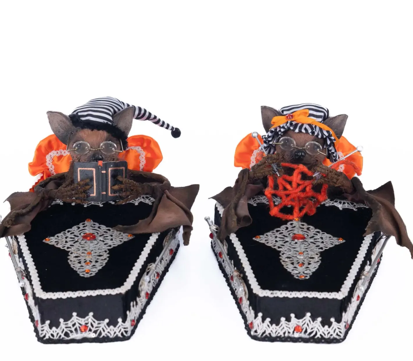 Katherines Collection Katherine's Collection 14.25" Set of 2 Bedtime with the Batsons Halloween Decoration 28-528681 Sale