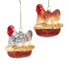 Kurt Adler 3.75" Chicken Glass Christmas Ornament T3834 Discount