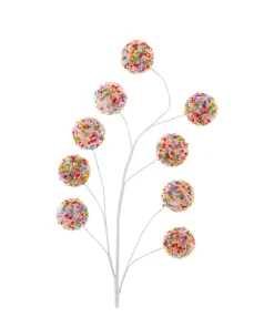 Kurt Adler 25.5" Confetti Sprinkles Glittered Ball Christmas Tree Spray C9582 New