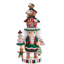 Kurt Adler 15" Hollywood Nutcrackers Lighted Gingerbread House Hat Nutcracker HA0571 Clearance