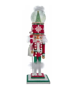 Kurt Adler 21" Hollywood Nutcrackers Deck The Halls Christmas Musical Water Globe Hat Nutcracker HA0724 Clearance