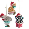 Kurt Adler 3.25" "If I Fits, I Sits" Cat Christmas Ornaments E0599 Best