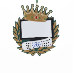 Kurt Adler 3.75" King Of The Remote Personalized Christmas Ornament W8213 Discount