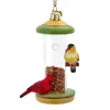 Kurt Adler 4.5" Noble Gems Bird Feeder Glass Christmas Ornament NBX0119 Best