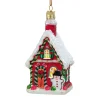Kurt Adler 4.25" Noble Gems Red Gingerbread House Glass Christmas Ornament NBX0130 Discount