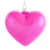Kurt Adler 3.5" Pink Heart Glass Christmas Ornament C6421 Sale
