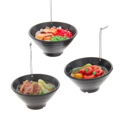 Kurt Adler 2.75" Set of 3 Asian Rice & Noodle Bowl Christmas Ornament D4237 Online
