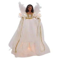 Kurt Adler 12" UL 10-Light African American Ivory and Gold Christmas Tree Topper UL2230 Sale