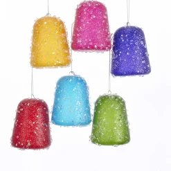 Kurt Adler Set of 6 3.5" Multi Color Gum Drop Candy Christmas Ornament J8188 New