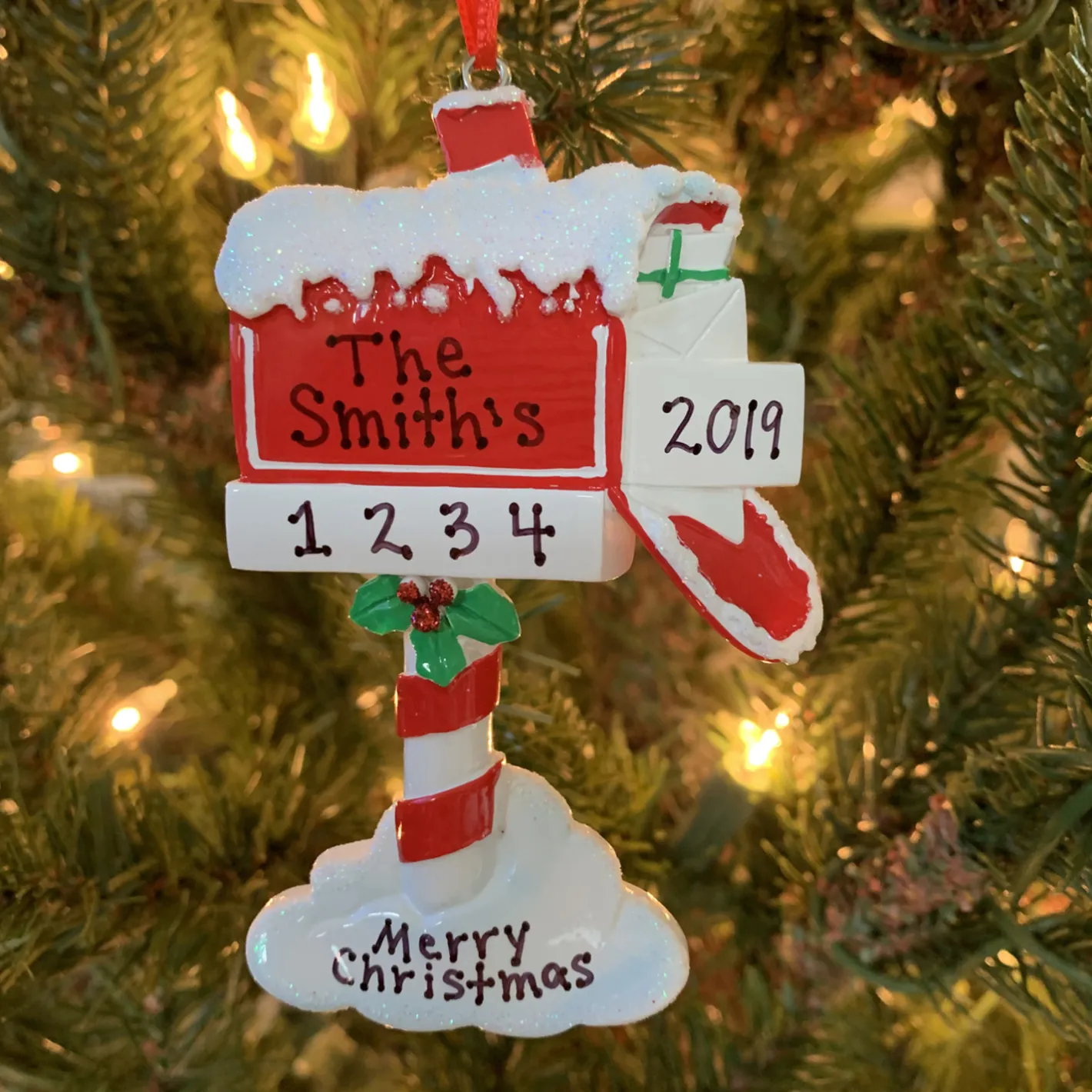 Polar X Merry Mailbox Personalized Christmas Ornament OR1741 Clearance