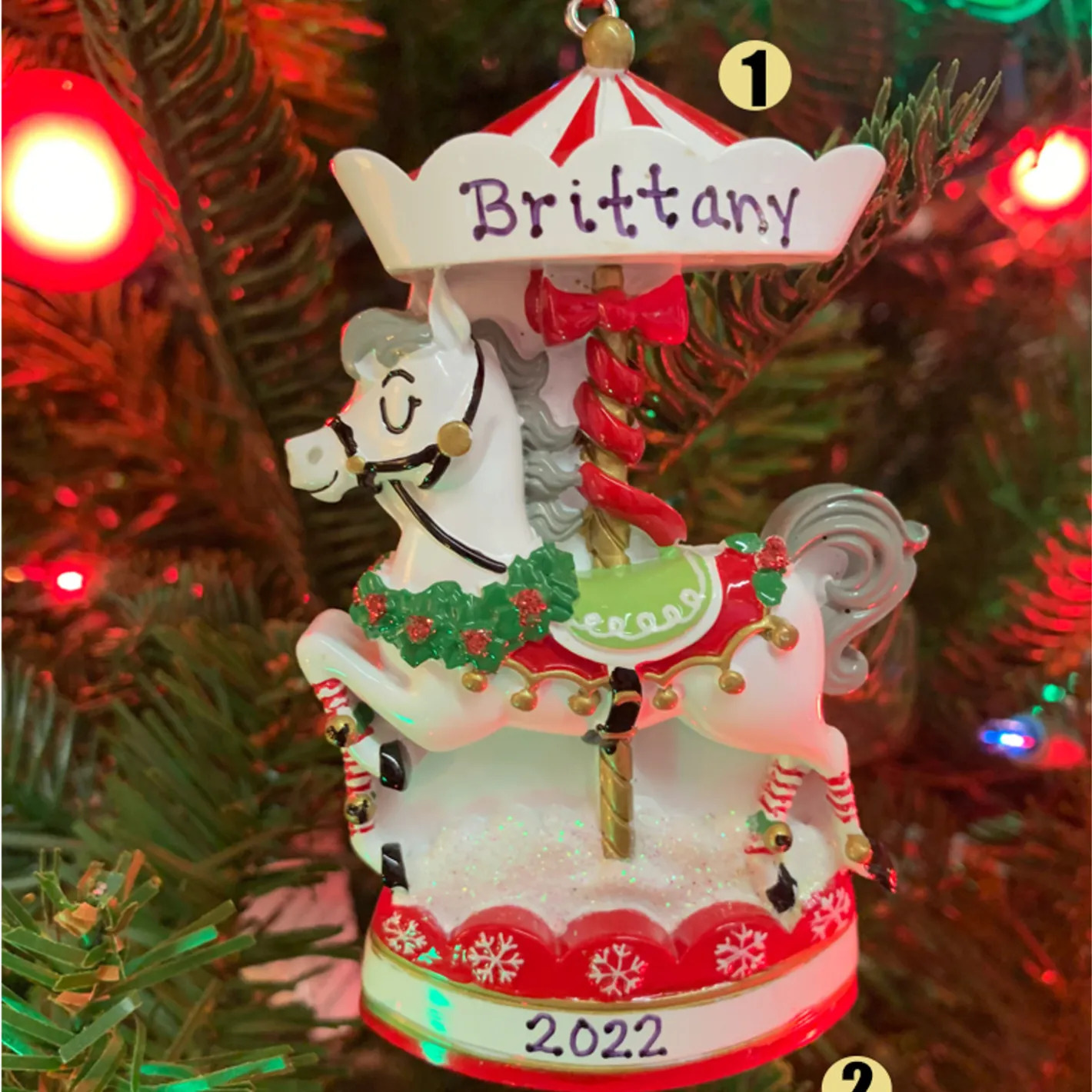 Polar X Nostalgic Carousel Personalized Christmas Ornament OR2392 Best