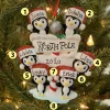 Polar X Penguin Family of 6 at The North Pole Personalized Christmas Ornament OR1739-6