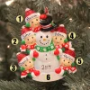 Polar X Personalized Christmas Ornament Family of 5 Building a Snowman OR1367-5 Hot