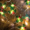 Primitives By Kathy 42" Battery Operated Lighted Holly Wire Christmas Lights 29322 Outlet