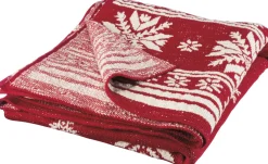 Primitives By Kathy 60" Red and White Nordic Christmas Throw Blanket 37387 Sale