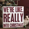 Primitives By Kathy 10" We're Like Really Into Christmas Big Box Sign 110139 Clearance