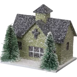 Primitives By Kathy Glittered Barn and Houses Sitter Set 104279 New