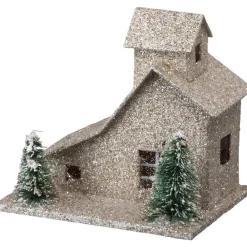 Primitives By Kathy Glittered Barn and Houses Sitter Set 104279 New