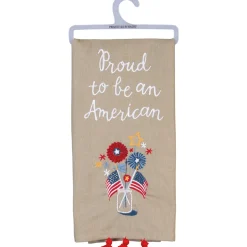 Primitives By Kathy Proud To Be An American Kitchen Towel 100720 Hot