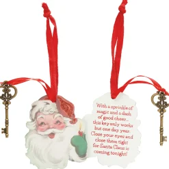 Primitives By Kathy Santa Claus Key Christmas Ornament 115321 New