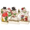 Primitives By Kathy Set of 3 Retro Snowmen Stand Up Christmas Figures 32297 Hot